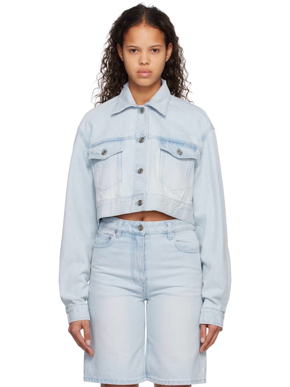 Cropped Light Blue Denim Jacket - Women’s Jean Jacket